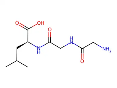 2-[[2-[(2-Aminoacetyl)amino]acetyl]amino]-4-methylpentanoic acid structure