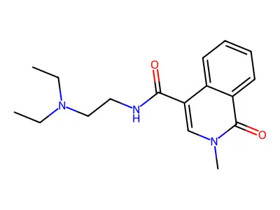 4-Isoquinolinecarboxamide, 1,2-dihydro-N-(2-(diethylamino)ethyl)-2-methyl-1-oxo- structure