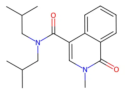 4-Isoquinolinecarbaxomide, 1,2-dihydro-N,N-bis(2-methylpropyl)-2-methyl-1-oxo- structure