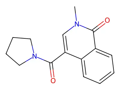 Pyrrolidine, 1-((1,2-dihydro-2-methyl-1-oxo-4-isoquinolinyl)carbonyl)- structure