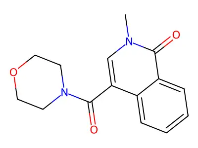 Morpholine, 4-((1,2-dihydro-2-methyl-1-oxo-4-isoquinolinyl)carbonyl)- structure