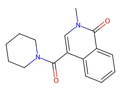 Piperidine, 1-((1,2-dihydro-2-methyl-1-oxo-4-isoquinolinyl)carbonyl)- structure