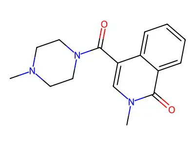 Piperazine, 1-((1,2-dihydro-2-methyl-1-oxo-4-isoquinolinyl)carbonyl)- structure