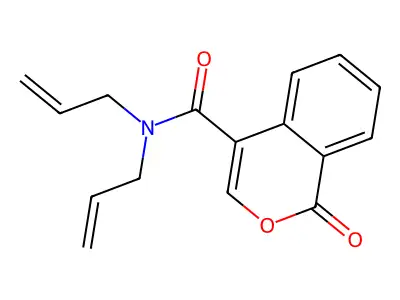 1H-2-Benzopyran-4-carboxamide, N,N-di-2-propenyl-4-oxo- structure