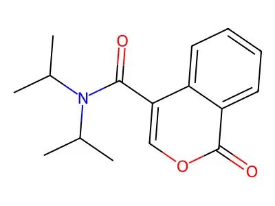 1H-2-Benzopyran-4-carboxamide, N,N-bis(1-methylethyl)-1-oxo- structure