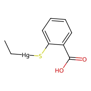 2-乙基汞硫基苯甲酸 structure