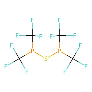 1,1,3,3-Tetrakis(trifluoromethyl)diphosphathiane structure