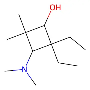 Cyclobutanol, 3-(dimethylamino)-2,2-diethyl-4,4-dimethyl- structure