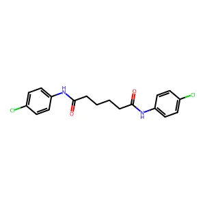 N,N'-bis(4-chlorophenyl)hexanediamide structure