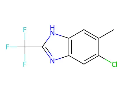 Benzimidazole, 6-chloro-5-methyl-2-(trifluoromethyl)- structure