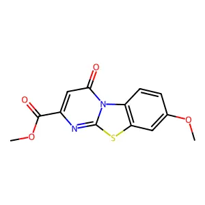 methyl 8-methoxy-4-oxo-4H-pyrimido[2,1-b][1,3]benzothiazole-2-carboxylate structure