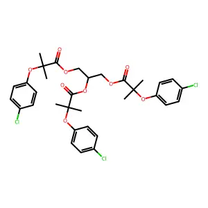 Propionic acid, 2-(p-chlorophenoxy)-2-methyl-, 1,2,3-propanetriyl ester structure