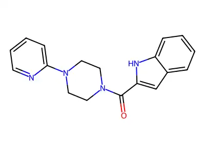 2-[4-(pyridin-2-yl)piperazine-1-carbonyl]-1H-indole structure