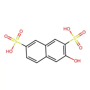 2-Naphthol-3,6-disulfonic acid structure