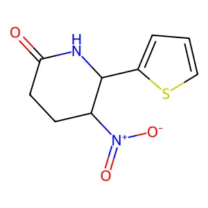 5-Nitro-6-thiophen-2-yl-piperidin-2-one structure