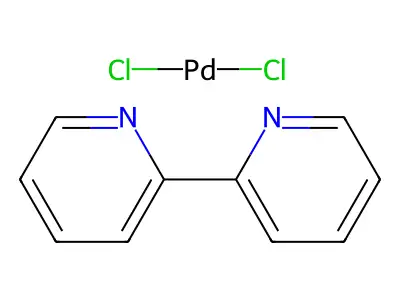 Dichloropalladium;2-pyridin-2-ylpyridine structure