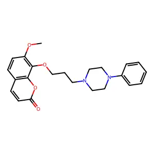 8-(3-(4-Phenyl-1-piperazinyl)propoxy)-7-methoxycoumarin structure