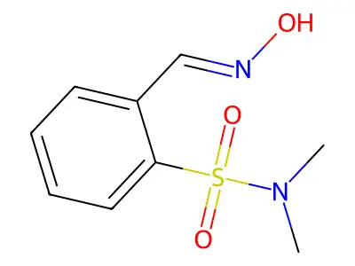 2-(hydroxyiminomethyl)-N,N-dimethylbenzenesulfonamide structure