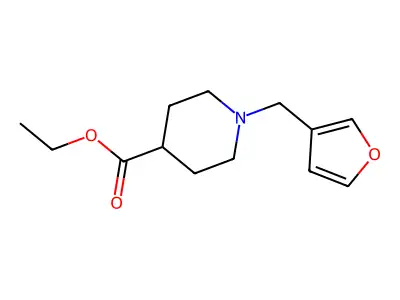 Ethyl 1-(furan-3-ylmethyl)piperidine-4-carboxylate structure