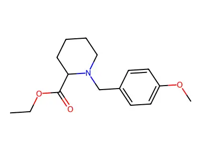 ethyl N-(4-methoxyphenylmethyl)-pipecolinate structure