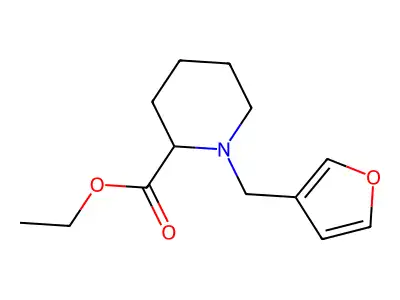 Ethyl1-(furan-3-ylmethyl)piperidine-2-carboxylate structure