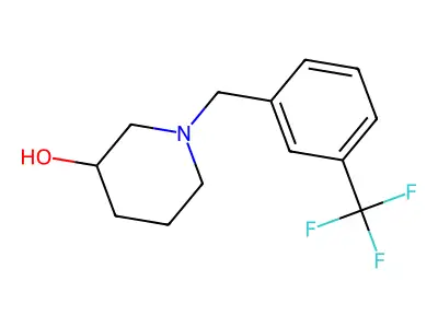1-[[3-(Trifluoromethyl)phenyl]methyl]piperidin-3-ol structure