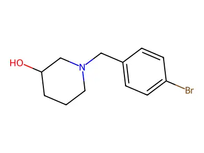 1-[(4-Bromophenyl)methyl]piperidin-3-ol structure