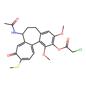 2-Chloroacetyl-2-demethylthiocolchicine structure