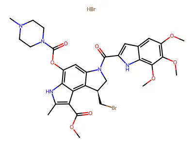 Pibrozelesin hydrobromide structure