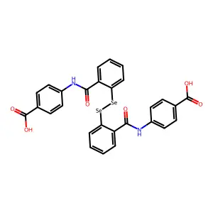4-[[2-[[2-[(4-carboxyphenyl)carbamoyl]phenyl]diselanyl]benzoyl]amino]benzoic acid structure