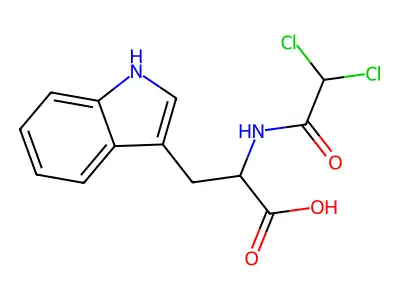 N-(Dichloroacetyl)tryptophan structure