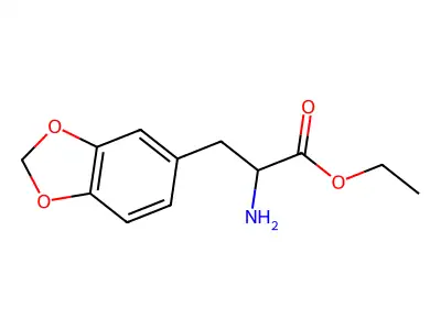 Ethyl alpha-amino-1,3-benzodioxole-5-propanoate structure