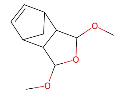 1,3,3a,4,7,7-alpha-Hexahydro-1,3-dimethoxy-4,7-methanoisobenzofuran structure