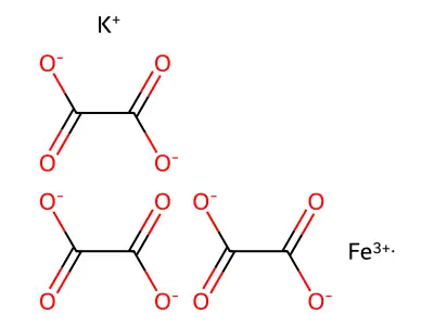 草酸铁钾 structure