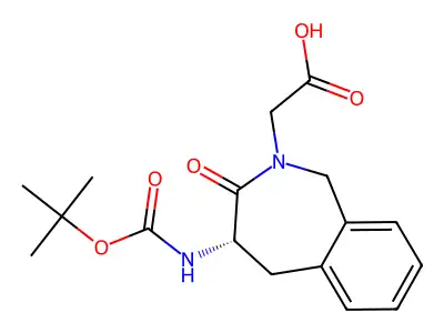 (S)-Boc-4-amino-2-carboxymethyl-1,3,4,5-tetrahydro-2H-[2]-benzazepin-3-one structure