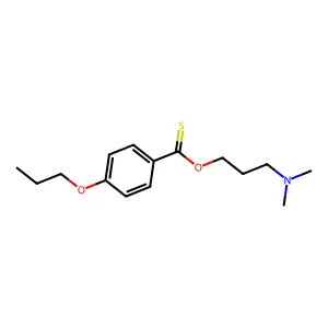Benzoic acid, p-propoxythio-, O-(3-(dimethylamino)propyl) ester structure