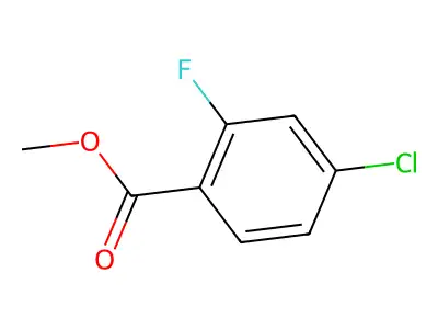 Methyl 4-chloro-2-fluorobenzoate structure