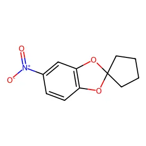 5-Nitrospiro[1,3-benzodioxole-2,1'-cyclopentane] structure