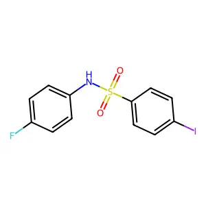 N-(4-fluorophenyl)-4-iodobenzenesulfonamide structure
