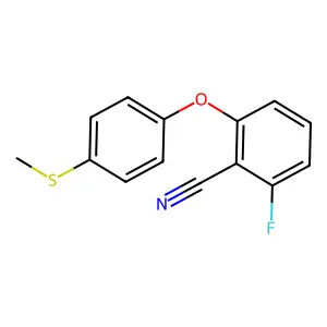 2-Fluoro-6-[4-(methylthio)phenoxy]benzonitrile structure