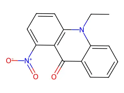 9(10H)-Acridinone, 10-ethyl-1-nitro- structure