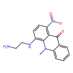 9(10H)-Acridinone, 4-((2-aminoethyl)amino)-10-methyl-1-nitro- structure