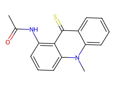 Acetamide, N-(9,10-dihydro-10-methyl-9-thioxo-1-acridinyl)- structure