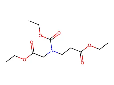 Ethyl 3-[ethoxycarbonyl-(2-ethoxy-2-oxoethyl)amino]propanoate structure