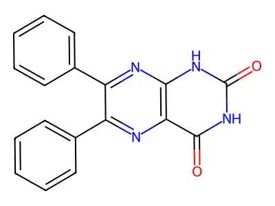 6,7-diphenyl-1H-pteridine-2,4-dione structure