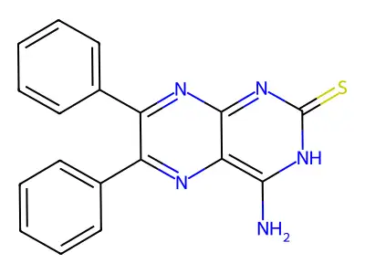 4-amino-6,7-diphenyl-2(1H)-pteridinethione structure