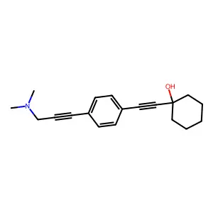 Cyclohexanol, 1-(2-(p-(3-dimethylamino-1-propynyl)phenyl)ethynyl)- structure