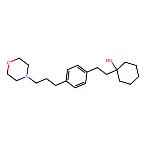 Cyclohexanol, 1-(p-(3-morpholinopropyl)phenethyl)- structure