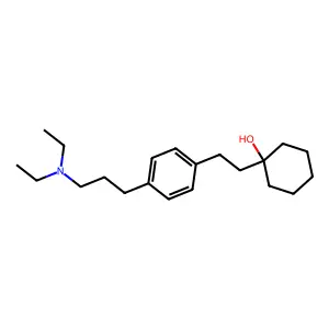 Cyclohexanol, 1-(p-(3-diethylaminopropyl)phenethyl)- structure