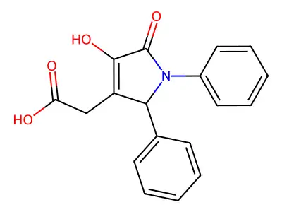 1H-Pyrrole-3-acetic acid, 2,5-dihydro-1,2-diphenyl-4-hydroxy-5-oxo- structure